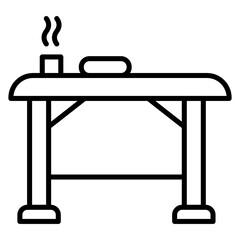 Spa Bed vector icon. Can be used for Spa iconset.