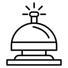 Desk Bell vector icon. Can be used for Spa iconset.