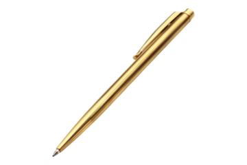 Brass ballpoint isolated on transparent background