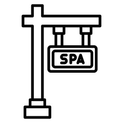 Spa Signboard vector icon. Can be used for Spa iconset.