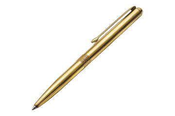 Brass ballpoint isolated on transparent background