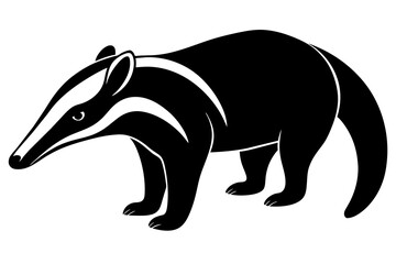 anteater line art silhouette illustration