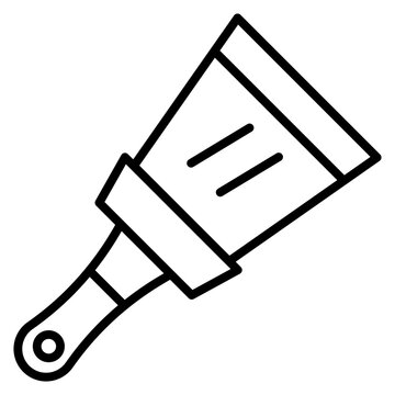black putty knife icon clip art preview