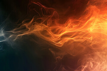 Abstract fire and smoke on dark background