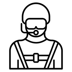 Diver Male vector icon. Can be used for Vacation and Tourism iconset.