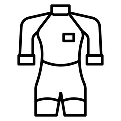 Wetsuit vector icon. Can be used for Vacation and Tourism iconset.
