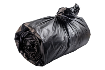 Garbage bag roll isolated on transparent background