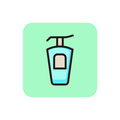 Line icon of perfume bottle. Perfumery, scent, eau de cologne. Make-up concept. For topics like beauty, cosmetics, marketing