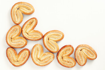 Palmiers puff pastry cookies