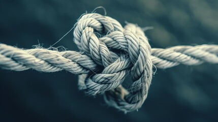 A tangled thread transforming into a perfect knot, symbolizing the complexity of success