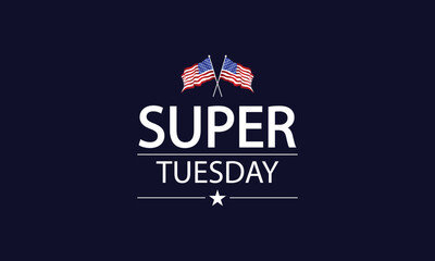 Obraz premium Style Trendy American Flag Illustration Design for Super Tuesday