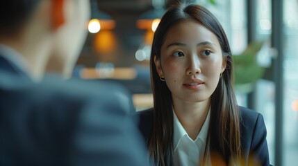 Obraz premium HR Interviews: HR manager conducts job interviews with candidates.