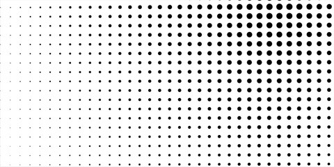 Basic halftone dots effect in black and white color. Halftone effect. Dot halftone. Black white halftone.Background with monochrome dotted texture. Polka dot pattern template vector