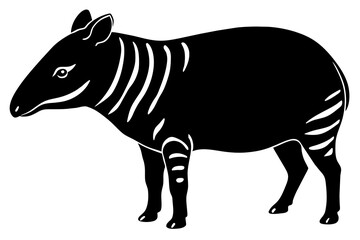 tapir line art silhouette illustration