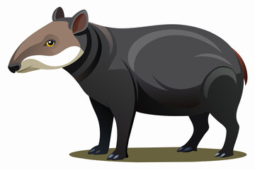 tapir cartoon vector illustration