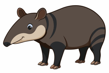 tapir cartoon vector illustration