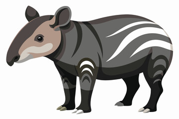 tapir cartoon vector illustration