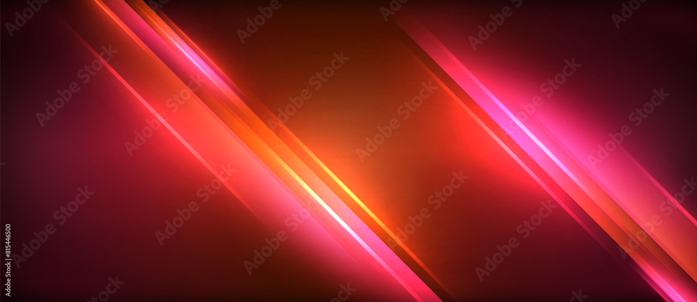 Poster automotive lighting inspired glowing red and orange lines against a dark sky, creating a stunning vi
