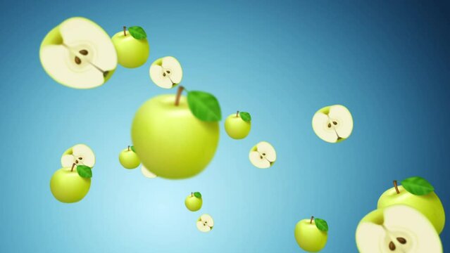 apple fruit background video