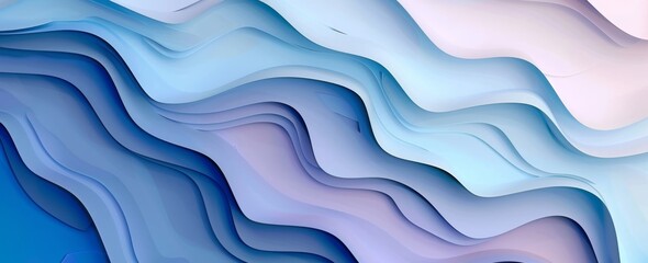 Soft Blue and Pink Abstract Wavy Background
