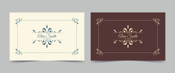 ornament pattern business card design