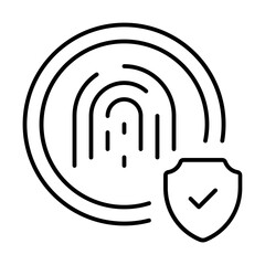 Safety Icon Whit Thin Style