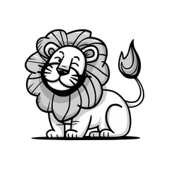 Lion Doodle Art: Fierce Illustration of the King of the Jungle