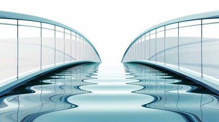 Fototapeta premium A bridge that vibrates underfoot, offering a unique walking feel, Ai Generated