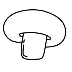 Simple Mushroom Vector Icon