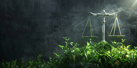 grass scales of justice environment reflection net zero emissions , carbon neutrality law