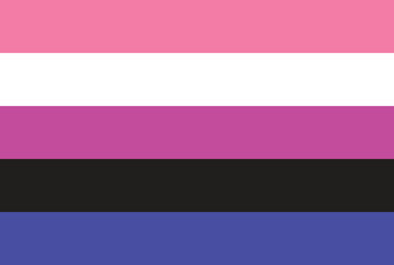 Obraz premium Genderfluid pride flag in vector format