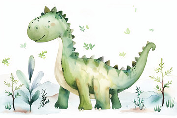 Obraz premium Generative ai on theme of big scary hungry dinosaur with kind eyes and sharp teeth destroying park