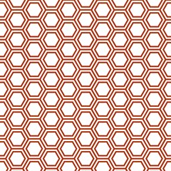 Hexagon Geometry Graphic Design Background, White, Brown tone