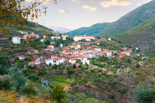 View of the Village of La Fragosa in  Caceres, Extremadura, Spai