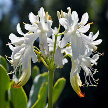 close up of crown flower or indian milkweed calotropis gigantea,generate ai