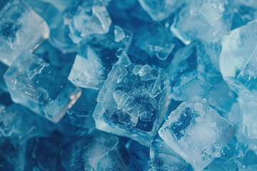 Obraz premium Generative ai on theme of beautiful texture transparent ice for design natural abstract background