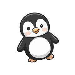 Penguin Doodle Art: Adorable Illustration of a Charming Zoo Animal