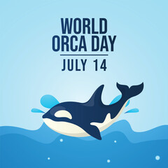vector graphic of World Orca Day ideal for World Orca Day celebration.
