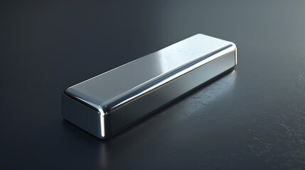 One single platina bar, side view