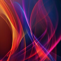 Wavy colorful abstract background. AI.