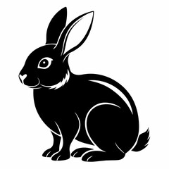 Rabbit silhouette vector  illustration 