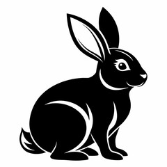 Rabbit silhouette vector  illustration 