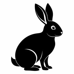 Rabbit silhouette vector  illustration 