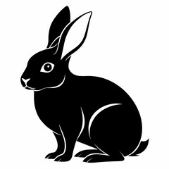 Rabbit silhouette vector  illustration 