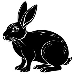 Rabbit silhouette vector  illustration 