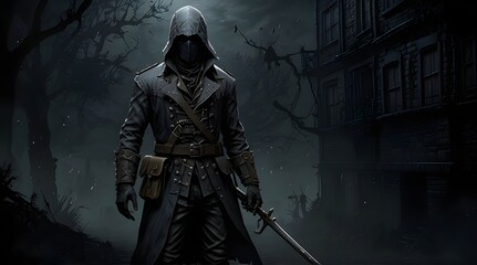 Naklejka premium Knight in shining armor, raising a sword.generative.ai 