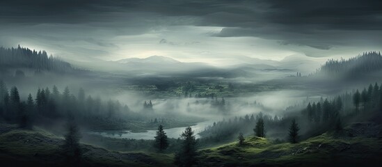The misty landscape serves as a captivating backdrop for the inspirational message of If You Can t Find A Way Create One creating a compelling copy space image