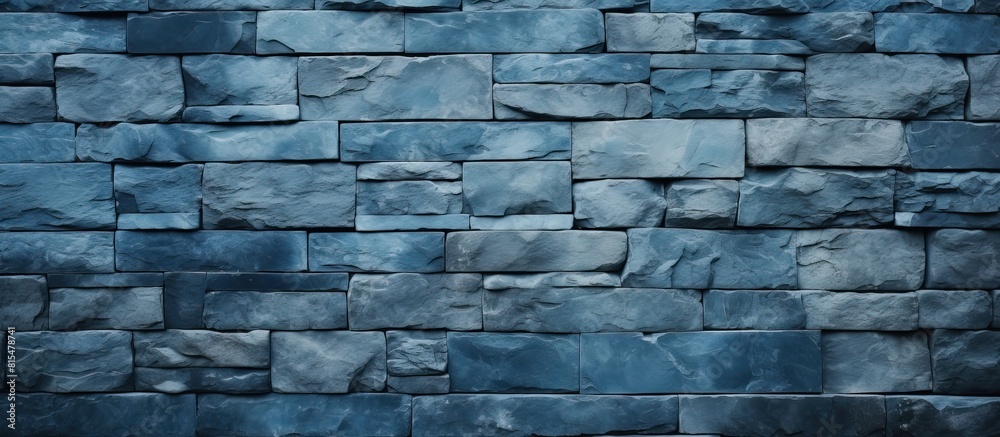 Poster Check out my portfolio for additional images featuring a blue wall with a stone texture and plenty of copy space