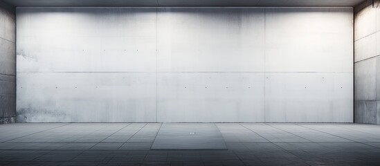 Street wall with a spacious blank billboard and banners providing ample copy space image possibilities