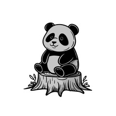 Fototapeta premium Panda Doodle Art: Adorable Sketch of a Beloved Zoo Animal